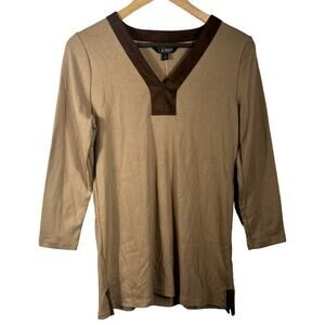 NWT Lauren Ralph Lauren 3/4 Sleeve Top Size Medium